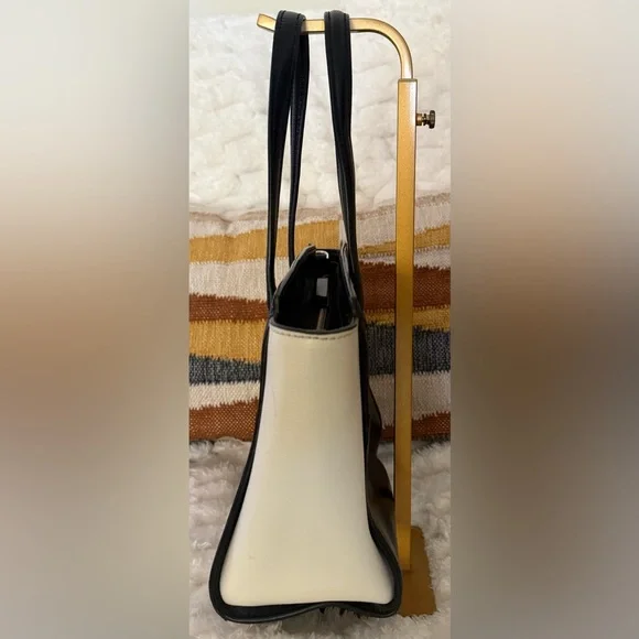 Kate Spade Patterson Drive Small Geraldine Satchel Black & Cement, MSRP $329 - Picture 3 of 10